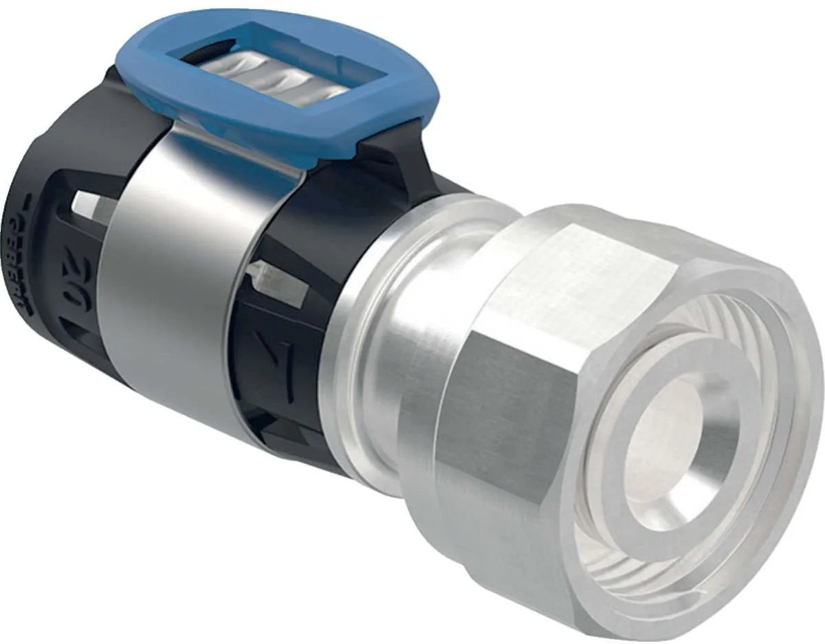 Geberit FlowFit Anschluss 619260221 Ø 16 Mm X G 3/4, 61 Mm, Für Eurokonus, Mit Überwurfmutter 1 Geberit FlowFit Anschluss 619260221 Ø 16 Mm X G 3/4, 61 Mm, Für Eurokonus, Mit Überwurfmutter