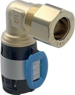 Geberit FlowFit Übergangswinkel 620710001 DN 12 Ø 16/15 Mm, 5,5 Cm, 90Grad, Mit Klemmringverschraubung