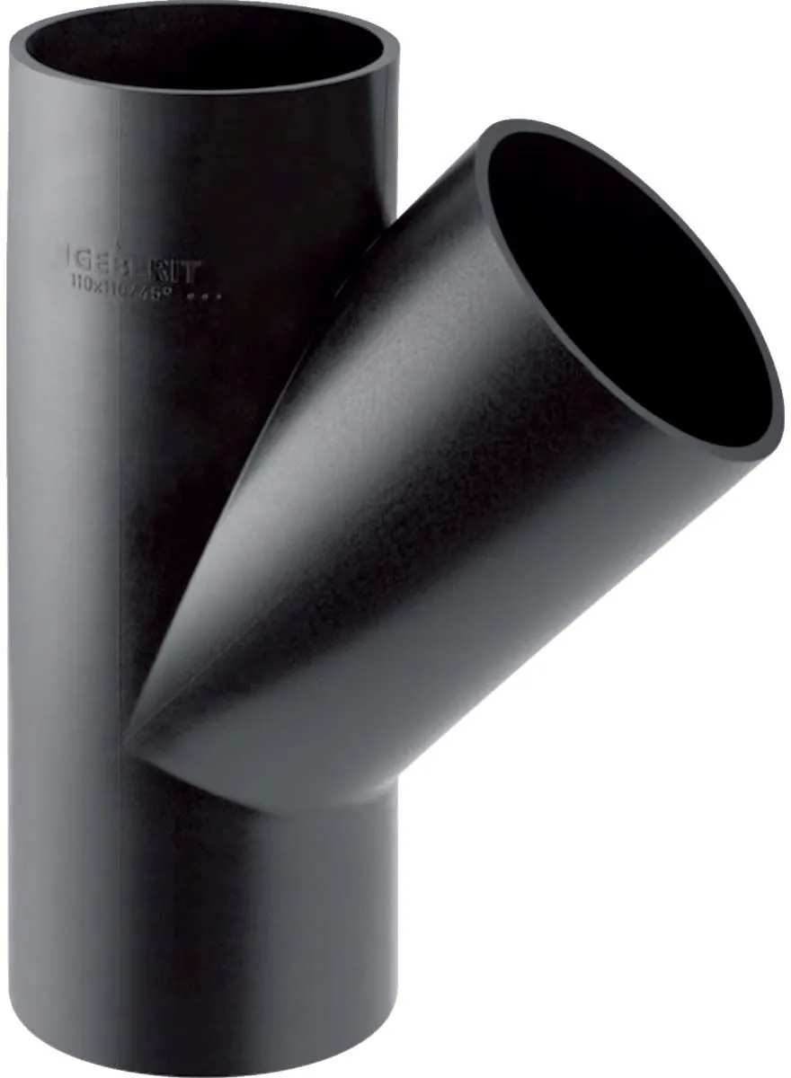 Geberit Pe Abzweig 368139161 DN 125/125, 45Grad, PE-HD 1 Geberit Pe Abzweig 368139161 DN 125/125, 45Grad, PE-HD