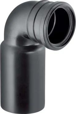 Geberit Pe Anschlussbogen 367070161 DN 100/90, 90Grad, PE-HD, Für Wand-WC