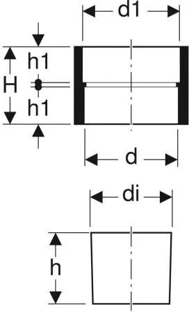 Geberit Pe Übergangsmanschette 359140001 EPDM, DN 50, Auf Guss, Mit Stützring 2 Geberit Pe Übergangsmanschette 359140001 EPDM, DN 50, Auf Guss, Mit Stützring – Bild 2