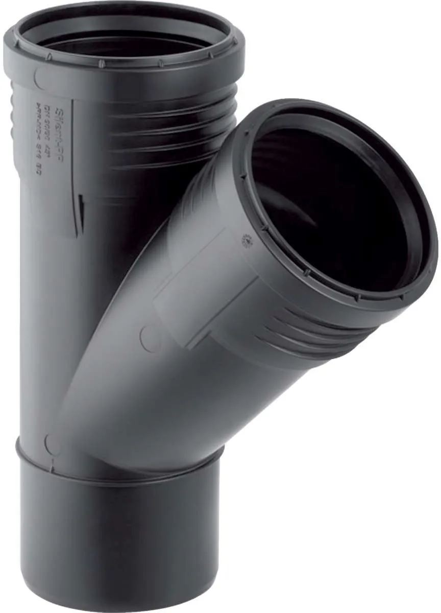 Geberit Silent PP Abzweig 390535141 DN100/100, 45Grad, Schalloptimiert 1 Geberit Silent PP Abzweig 390535141 DN100/100, 45Grad, Schalloptimiert