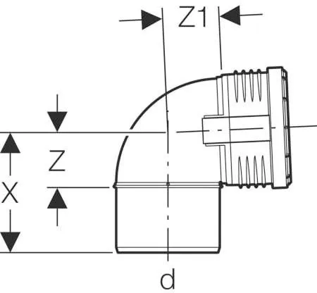 Geberit Silent PP Bogen 390124141 DN 40, 87,5°, Schalloptimiert 2 Geberit Silent PP Bogen 390124141 DN 40, 87,5°, Schalloptimiert – Bild 2