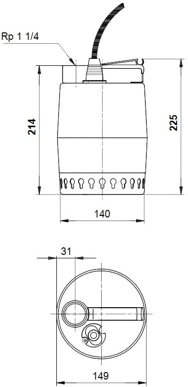 Grundfos Unilift Kellerentwässerungspumpe 012H1300 KP250-M1, 11/4 IG, 230 V, 10 M, Chrom-Nickel-Stahl 2 Grundfos Unilift Kellerentwässerungspumpe 012H1300 KP250-M1, 11/4 IG, 230 V, 10 M, Chrom-Nickel-Stahl – Bild 2