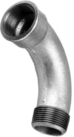 Schmidt, Hermann Hermann Schmidt Temperguss Bogen 13001025 DN 25, 1", 90Grad, IG/AG Lang, Verzinkt