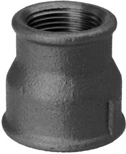 Schmidt, Hermann Hermann Schmidt Temperguss Reduktionsmuffe 14240021 DN 32 X 25, 1 1/4" X 1", IG/IG, Schwarz