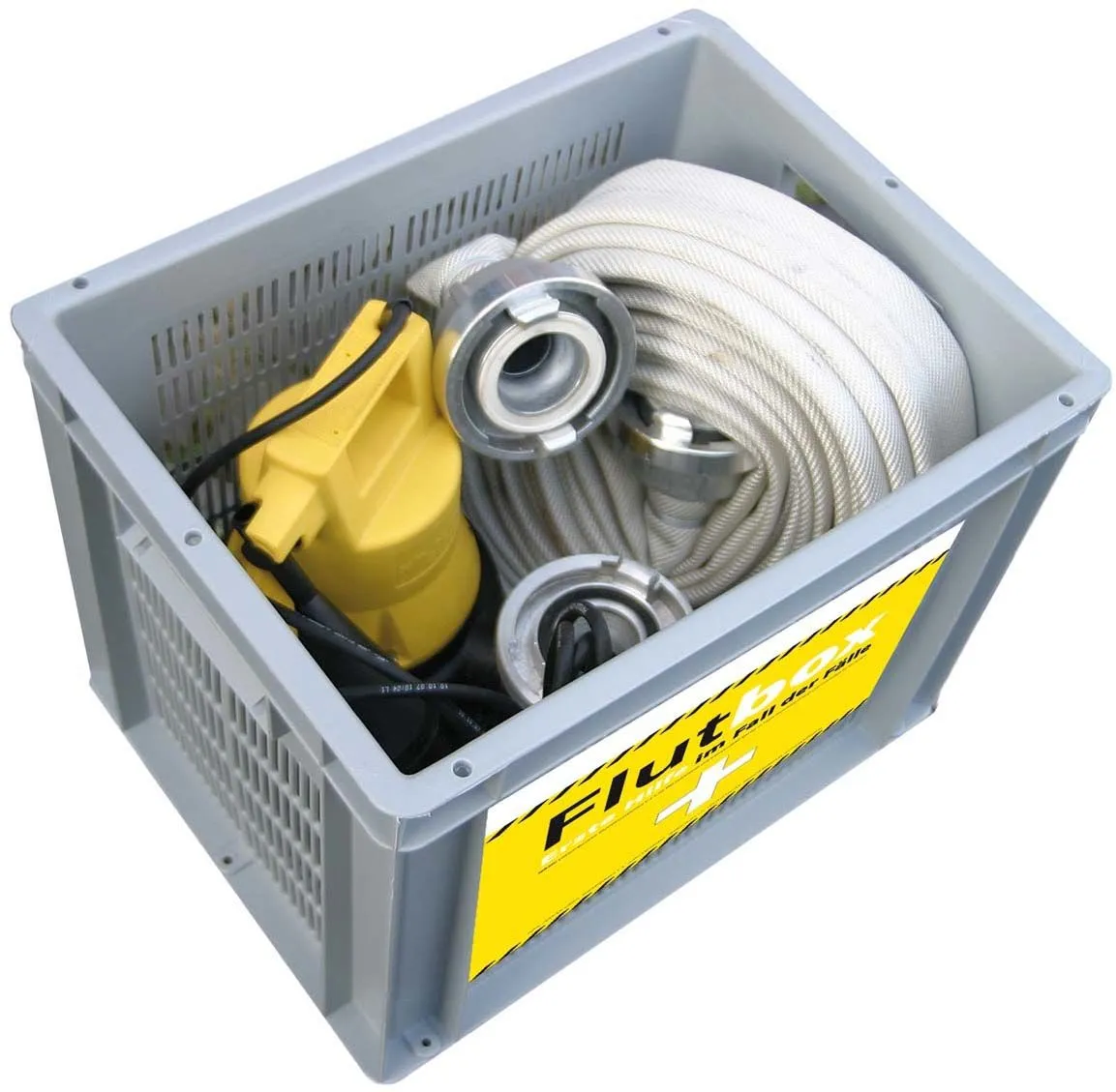 Jung Flutbox Komplett Mit Pumpe JP09479 Mit Feuerwehrschlauch Und Behälter 1 Jung Flutbox Komplett Mit Pumpe JP09479 Mit Feuerwehrschlauch Und Behälter