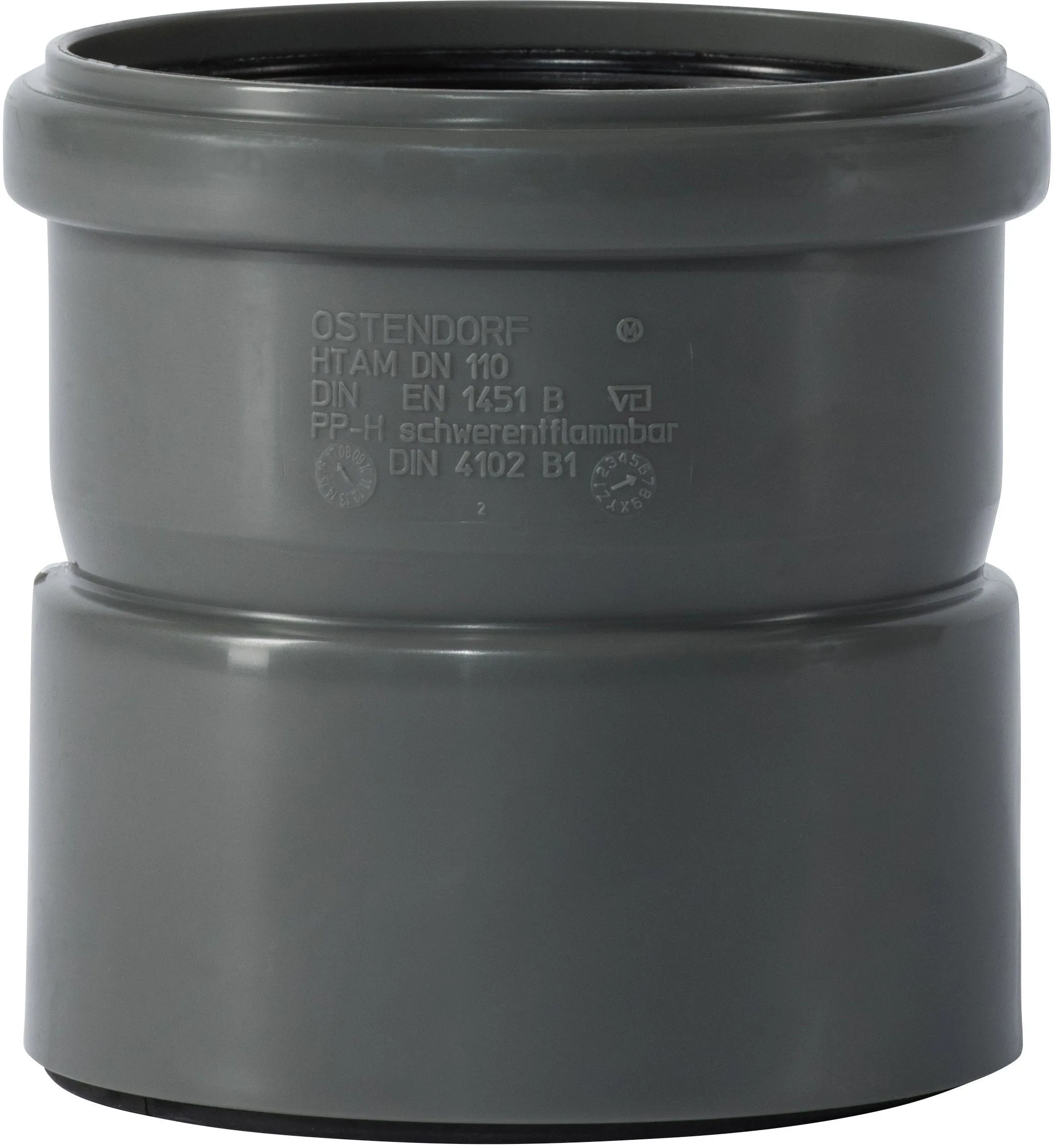 Ostendorf HTsafe HTsafe-Aufsteckmuffe 175810 DN/OD 110, Mit Manschette 1 Ostendorf HTsafe HTsafe-Aufsteckmuffe 175810 DN/OD 110, Mit Manschette