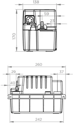 SFA Sanicondens Pro N Kondensatpumpe 0046SK6 Kühlregal, Klima, Heizkessel, Luftentfeuchter, Weiß -Pumpen Verkäufe 2022 SFA Sanicondens Pro N Kondensatpumpe 0046SK6 Kuehlregal Klima Heizkessel Luftentfeuchter weiss 2
