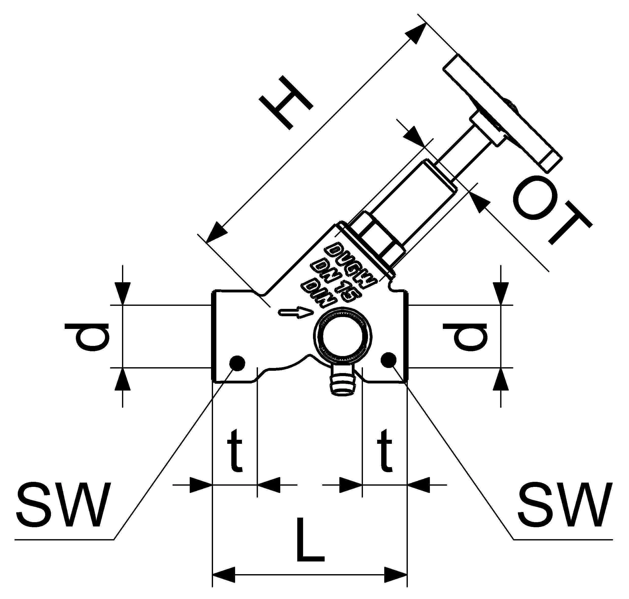 SCHLÖSSER Schlösser Freistromventil 0015101500001 DN 15, Rp 1/2, Mit Entleerung, Steigende Spindel 2 SCHLÖSSER Schlösser Freistromventil 0015101500001 DN 15, Rp 1/2, Mit Entleerung, Steigende Spindel – Bild 2