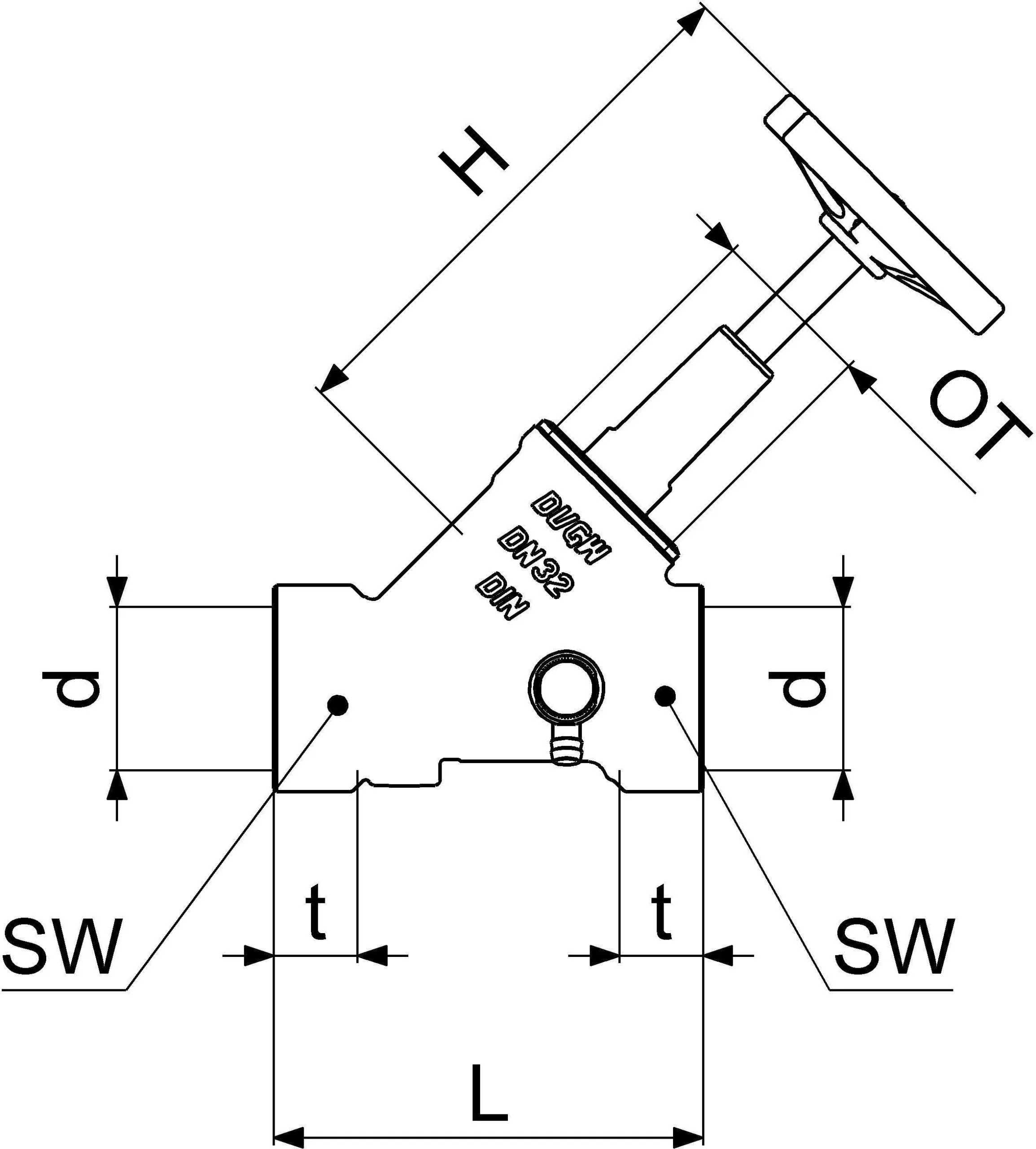 SCHLÖSSER Schlösser Freistromventil 0015103200001 DN 32, G 1 1/4, Mit Entleerung, Steigende Spindel 2 SCHLÖSSER Schlösser Freistromventil 0015103200001 DN 32, G 1 1/4, Mit Entleerung, Steigende Spindel – Bild 2