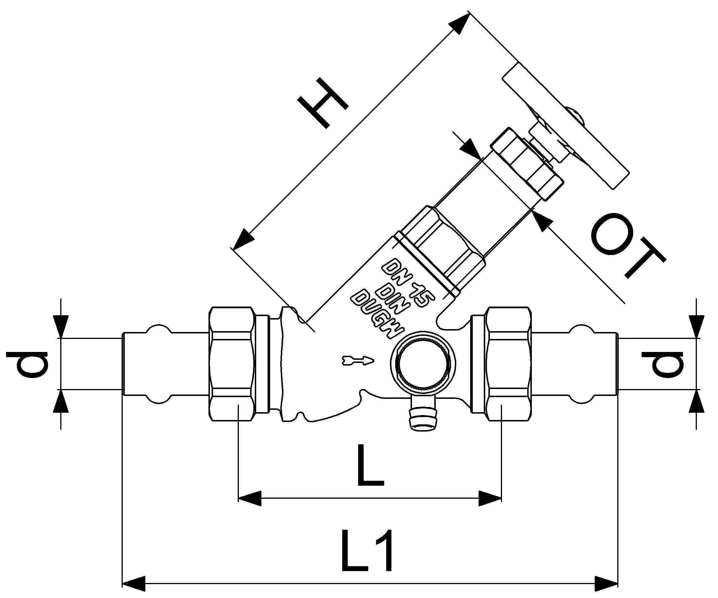 SCHLÖSSER Schlösser Freistromventil 0015871500001 DN 15, 15mm, AG, Mit Entleerung, Nichtsteigende Spindel 2 SCHLÖSSER Schlösser Freistromventil 0015871500001 DN 15, 15mm, AG, Mit Entleerung, Nichtsteigende Spindel – Bild 2