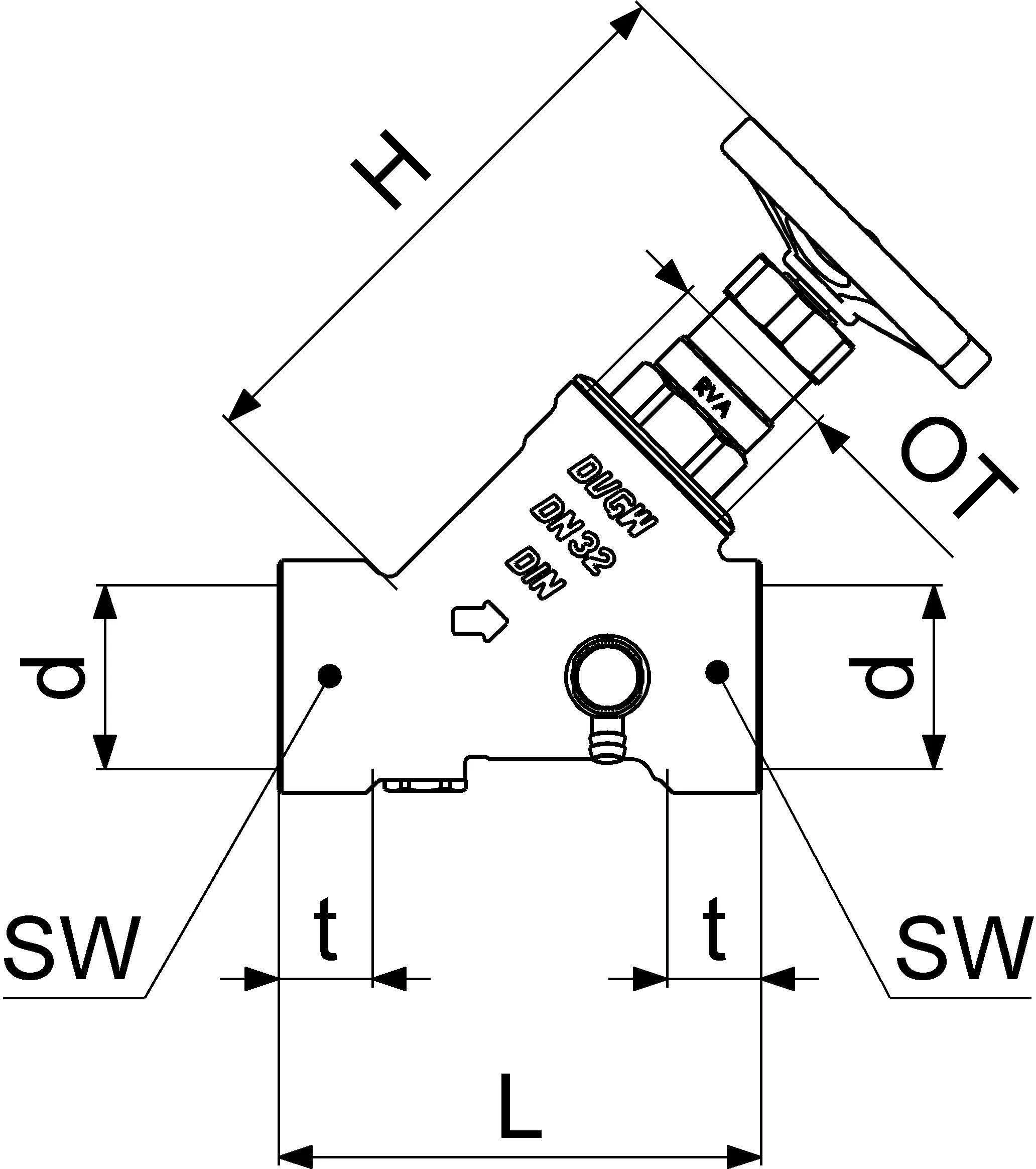 SCHLÖSSER Schlösser KFR-Ventil 0016303200001 DN 32, G 1 1/4, Mit Entleerung, Nichtsteigende Spindel 2 SCHLÖSSER Schlösser KFR-Ventil 0016303200001 DN 32, G 1 1/4, Mit Entleerung, Nichtsteigende Spindel – Bild 2