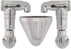 SCHLÖSSER Schlösser Rohrbelüfter Bauform E 0082031550001 2-fach, DN 15, 1/2 X 1 X 1/2", Verchromt