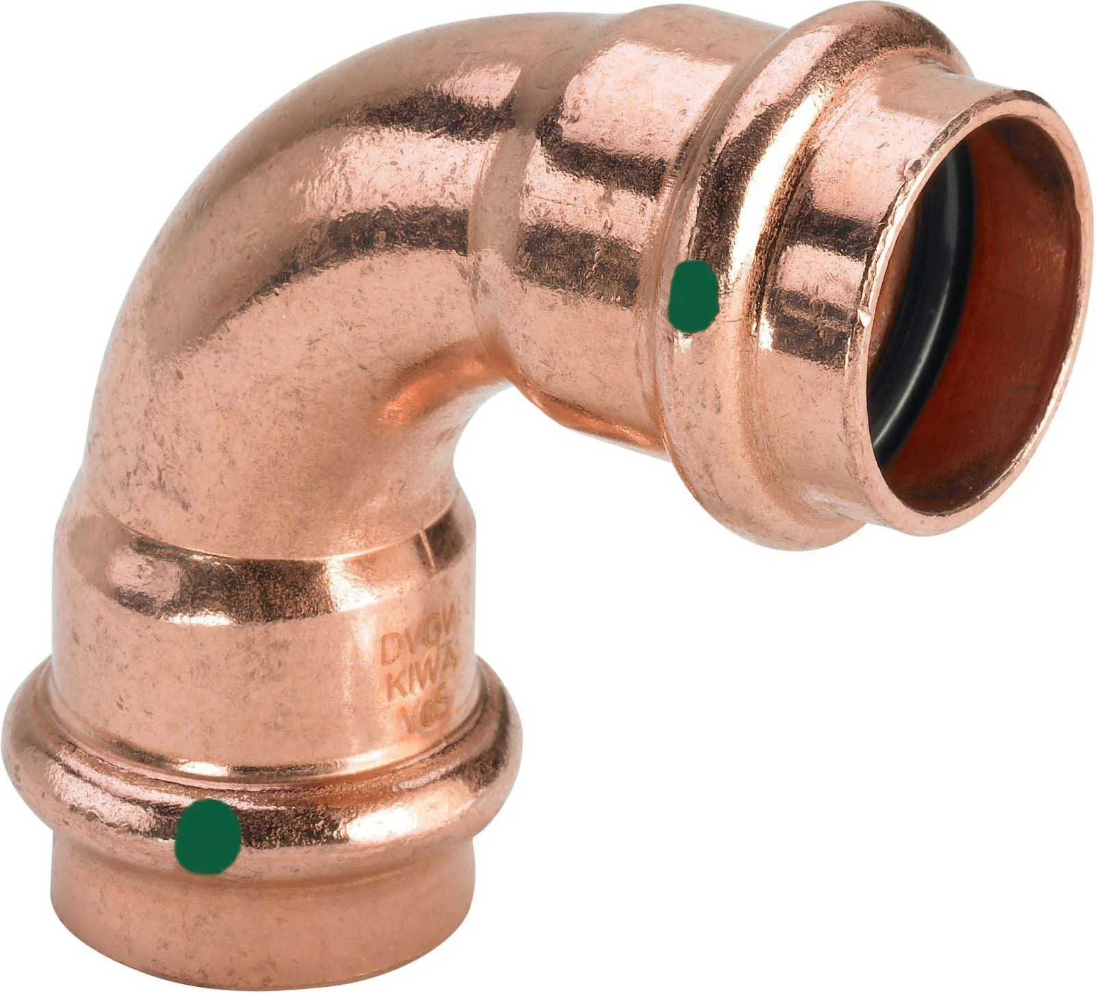 Viega Bogen Profipress 2416 28 Mm, 90°, Kupfer, SC-Contur 1 Viega Bogen Profipress 2416 28 Mm, 90°, Kupfer, SC-Contur