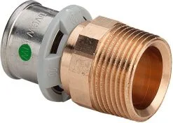 Viega Sanfix-P Übergangsstück 304782 16 Mm X R 3/4, Mit SC-Contur, Rotguss