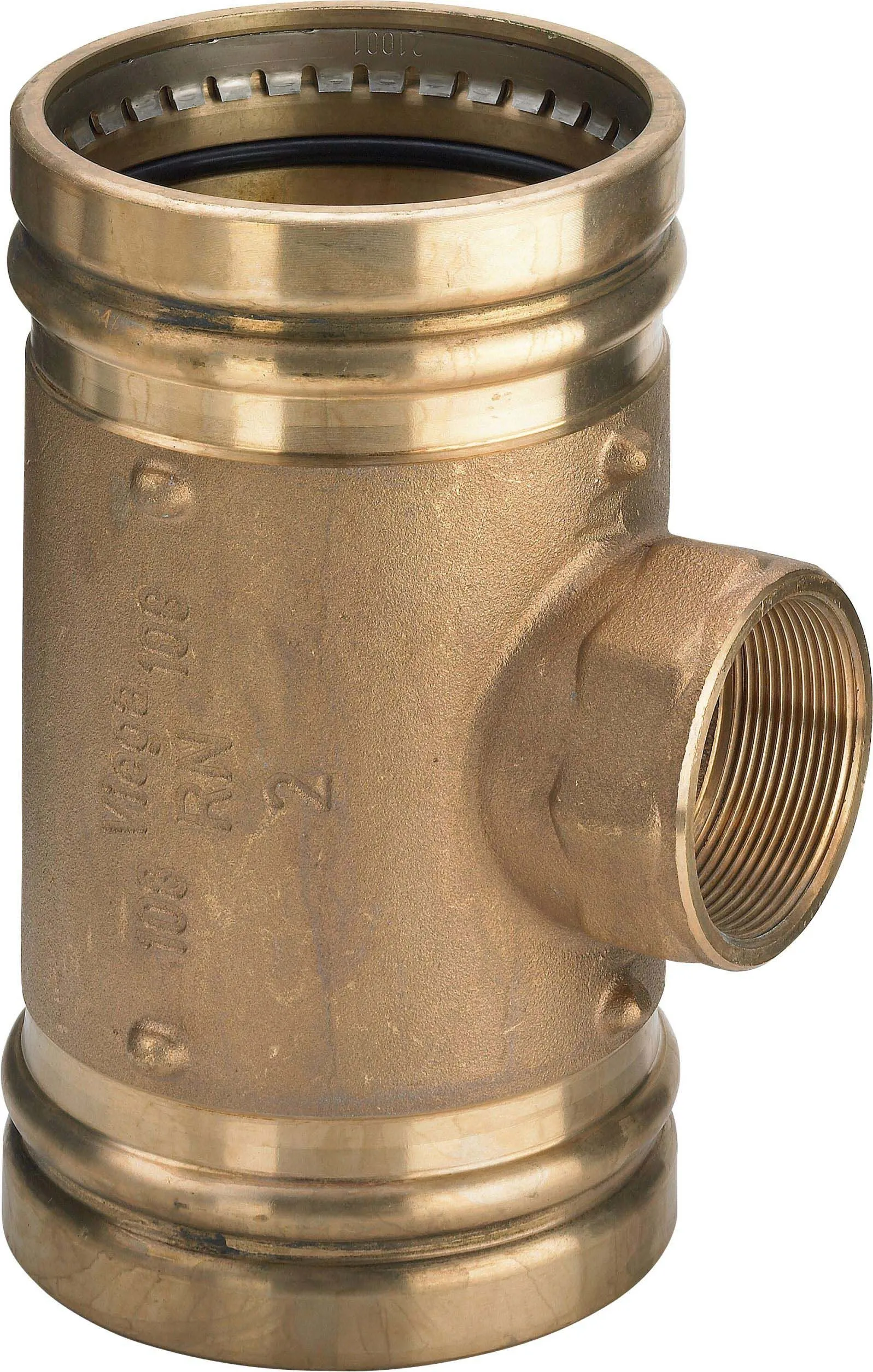 Viega Sanpress XL-T-Stück 354596 108 X Rp 3/4 X 108 Mm, Rotguss, SC-Contur 1 Viega Sanpress XL-T-Stück 354596 108 X Rp 3/4 X 108 Mm, Rotguss, SC-Contur