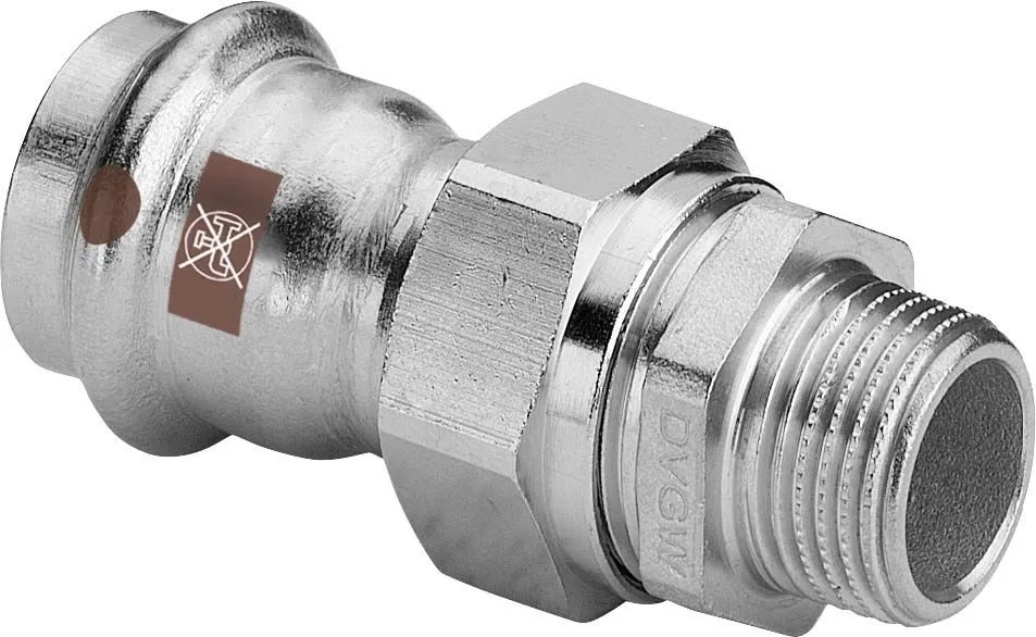 Viega Temponox Verschraubung 812119 35 Mm X R 1 1/4, Stahl, Nicht Rostend, R-Gewinde, SC-Contur 1 Viega Temponox Verschraubung 812119 35 Mm X R 1 1/4, Stahl, Nicht Rostend, R-Gewinde, SC-Contur