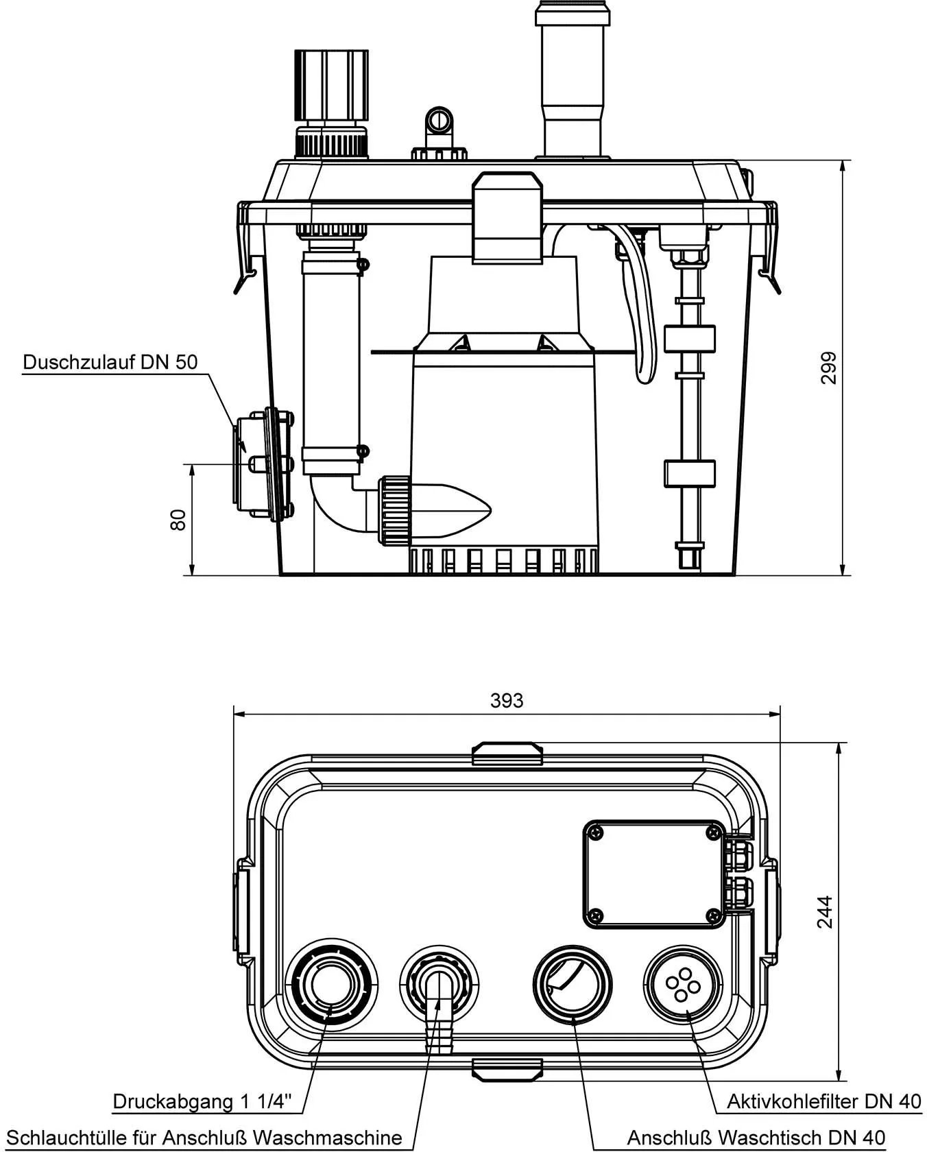 Zehnder Pumpen Schmutzwasser-Hebeanlage 11466 S-SWH 100, Überflur 2 Zehnder Pumpen Schmutzwasser-Hebeanlage 11466 S-SWH 100, Überflur – Bild 2